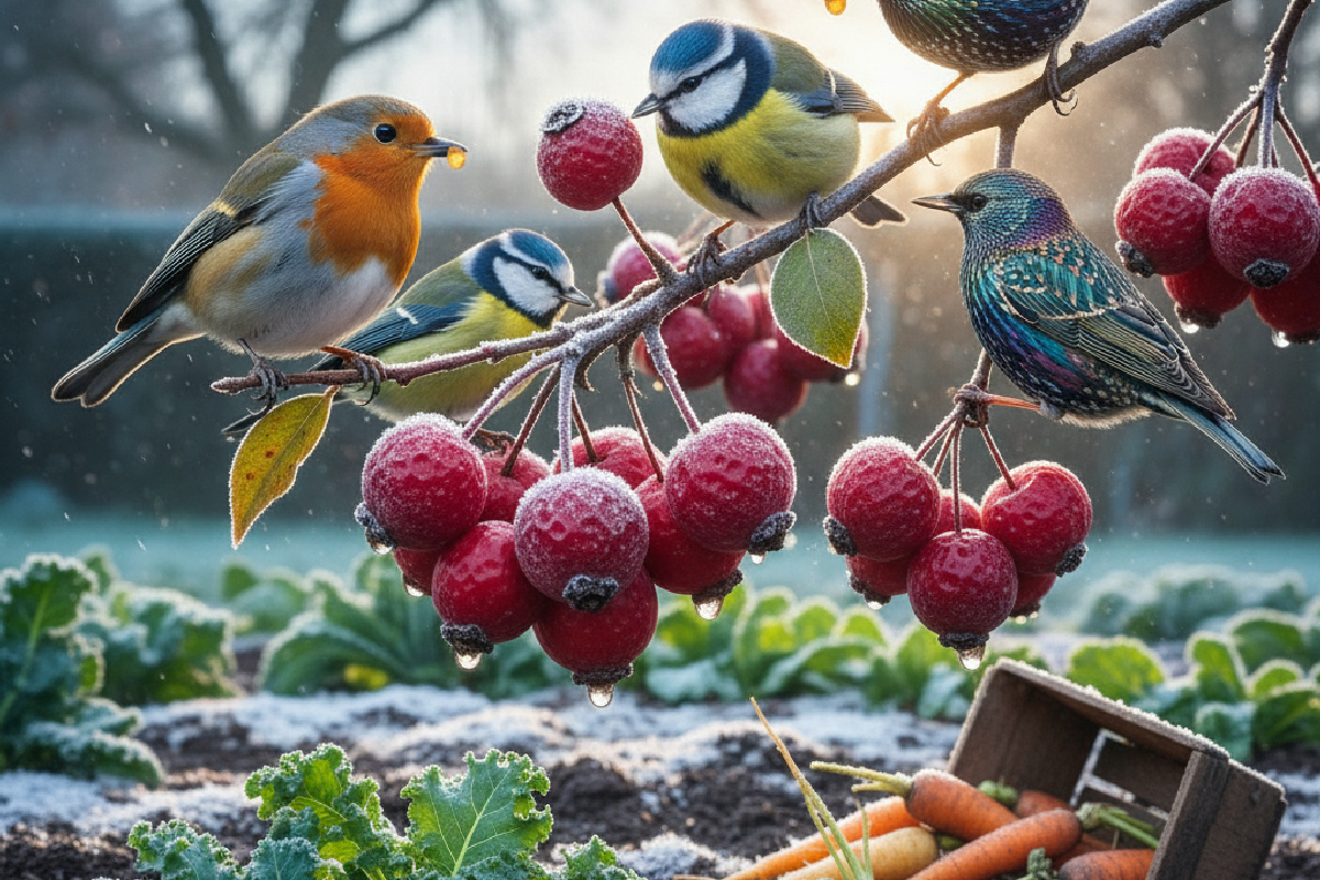 Il frutto invernale che non solo attira uccelli, ma potenzia anche i raccolti del tuo giardino